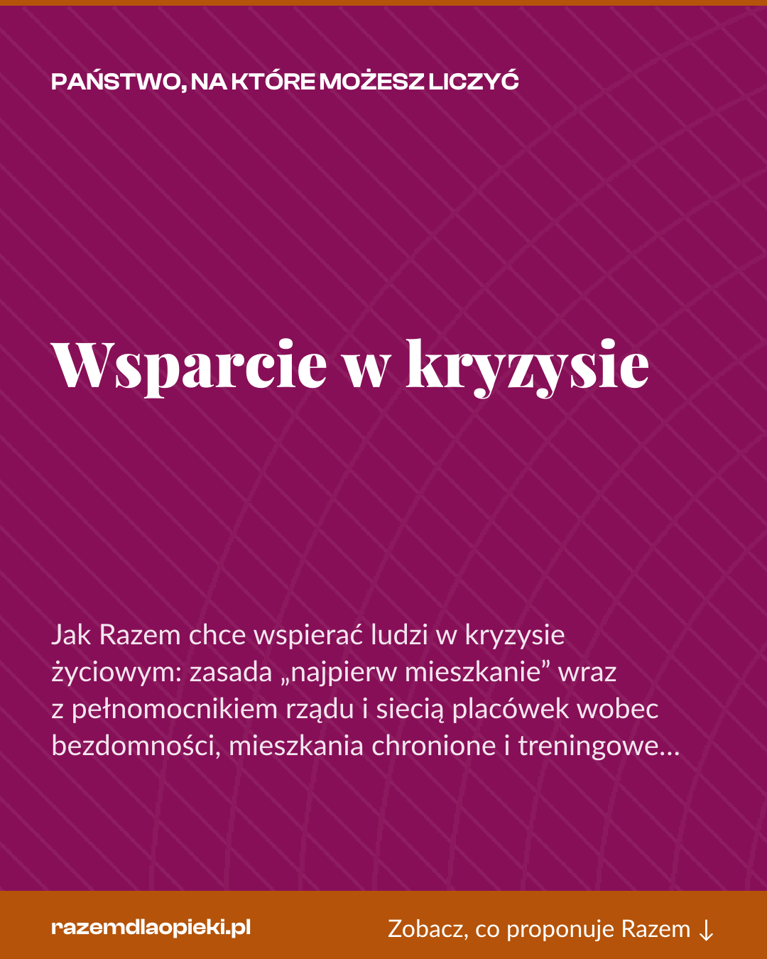 Grafika pionowa do udostępnienia: Wsparcie w kryzysie