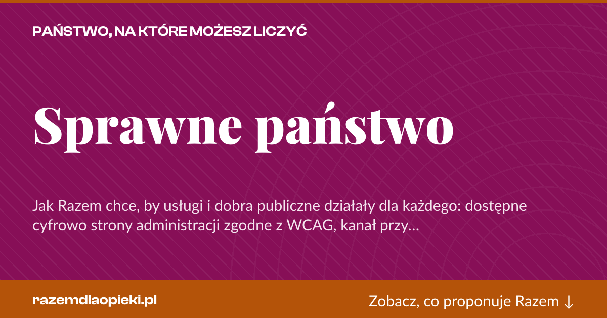 Karta social do udostępnienia: Sprawne państwo