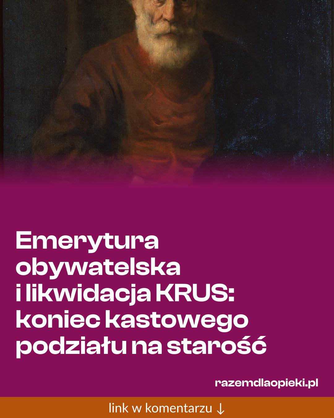 Grafika do udostępnienia: Emerytura obywatelska i likwidacja KRUS: koniec kastowego podziału na starość